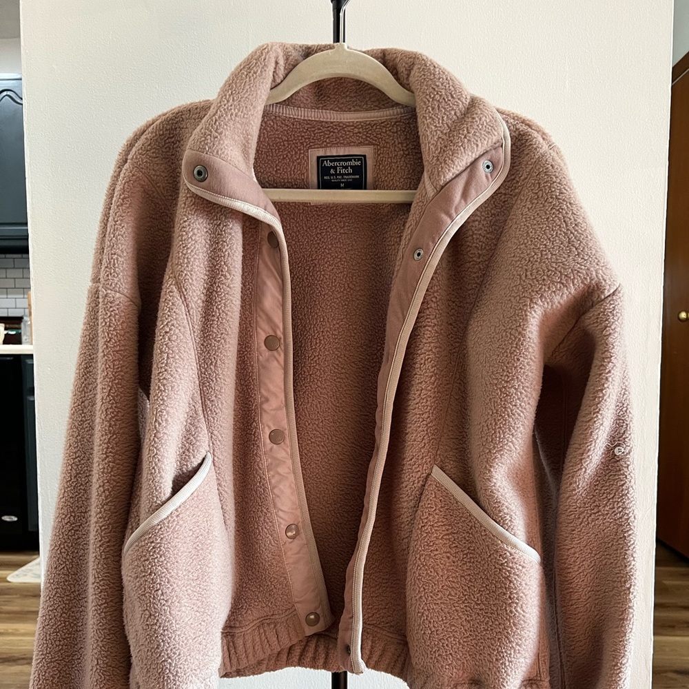 Fleece button up jacket